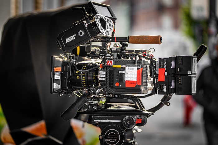Caméra de cinéma sur un tournage